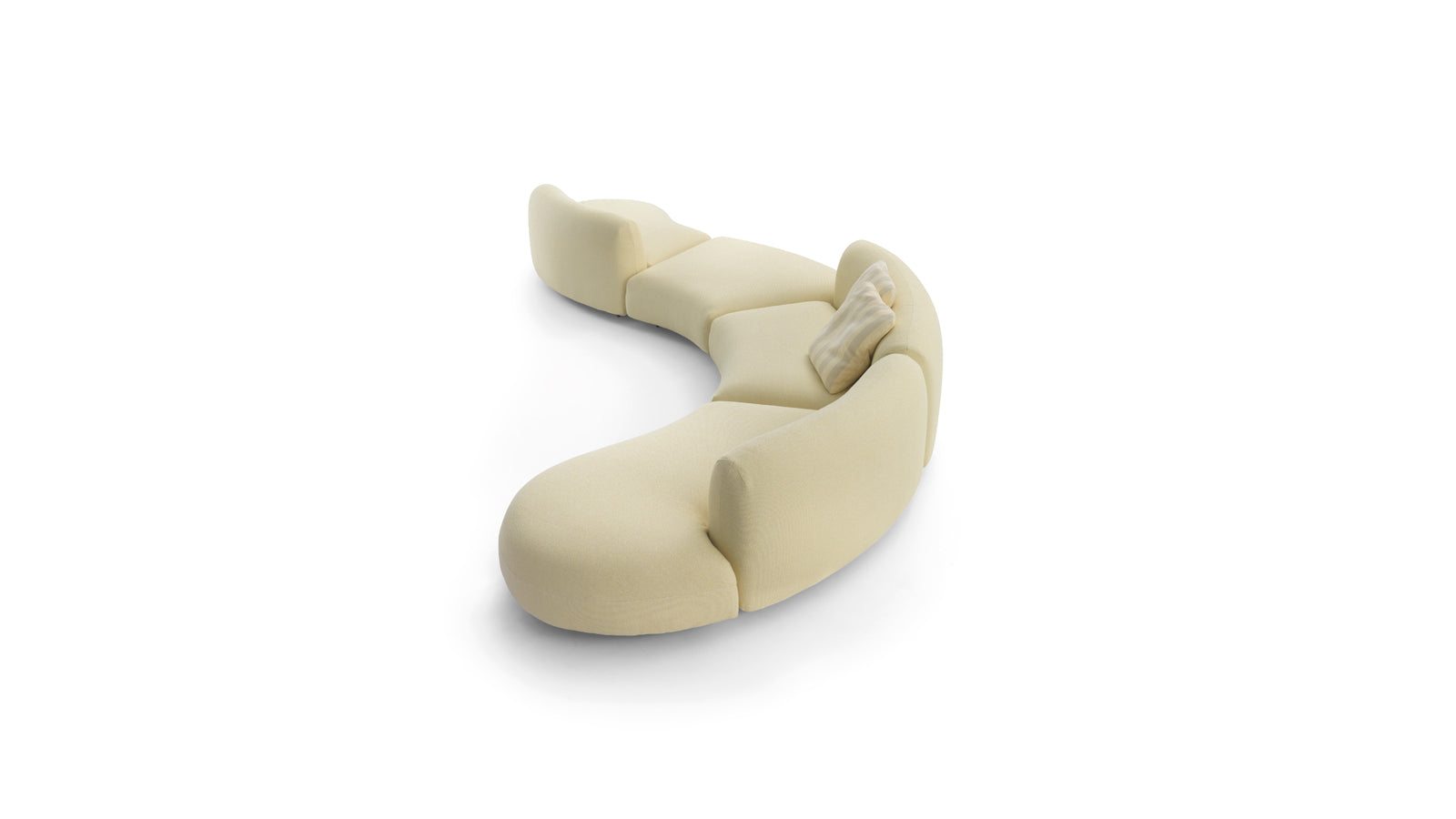 Tokio Modular curved fabric sofa