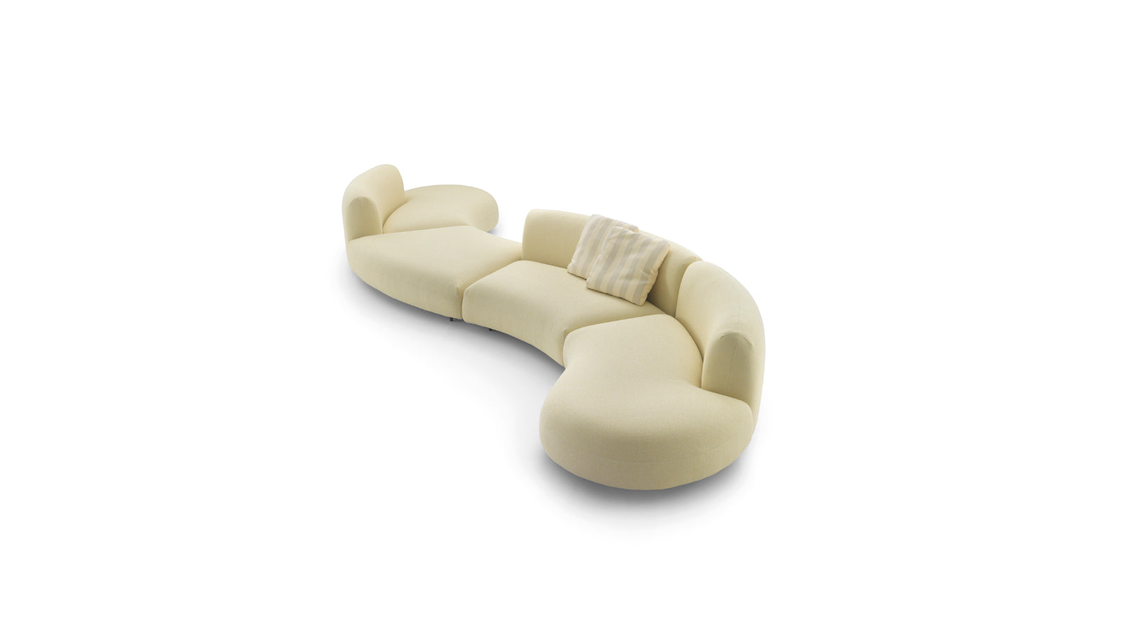 Tokio Modular curved fabric sofa