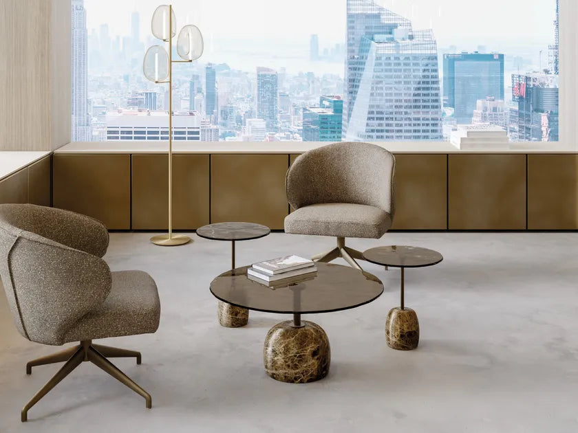 SIR Round glass coffee table