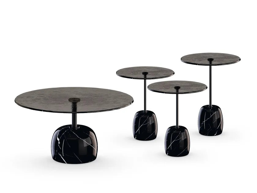 SIR Round glass coffee table