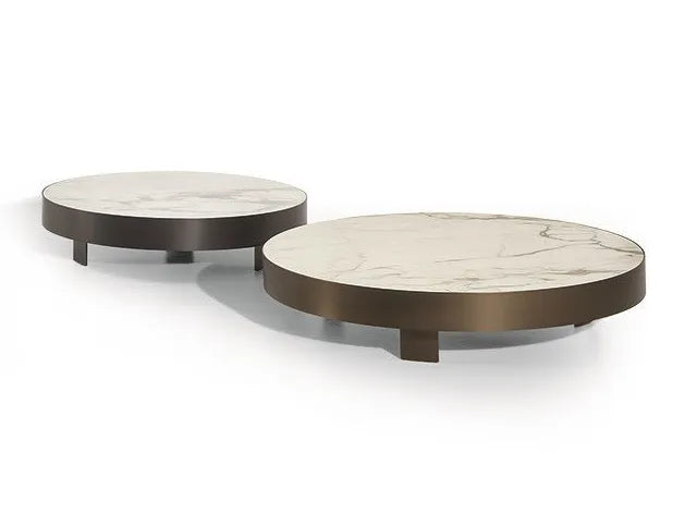 JAZZ Low round ceramic coffee table