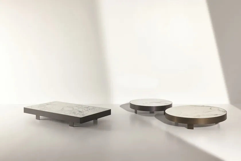 JAZZ Low round ceramic coffee table