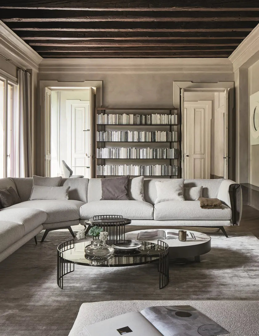 JAZZ Low round ceramic coffee table