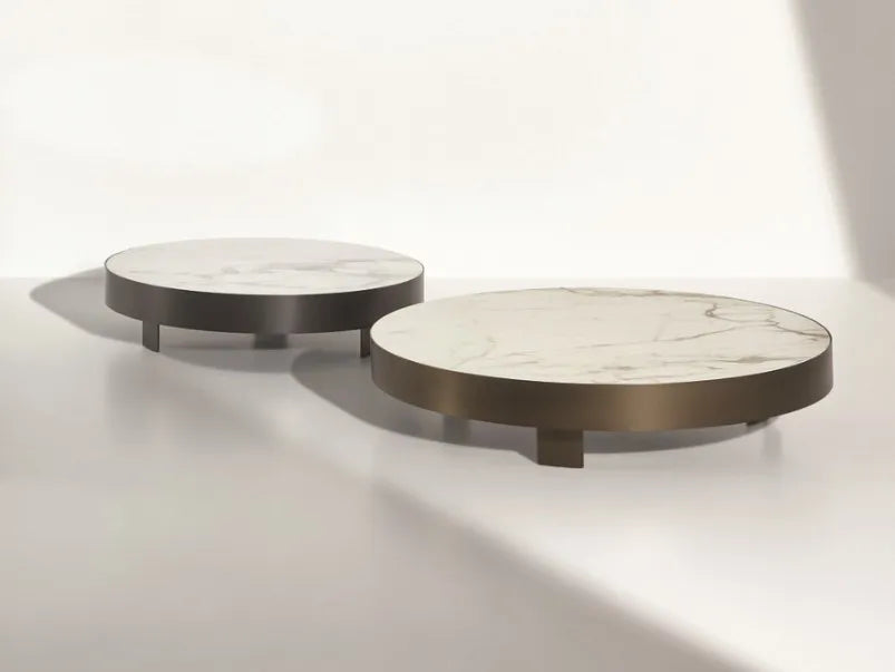JAZZ Low round ceramic coffee table