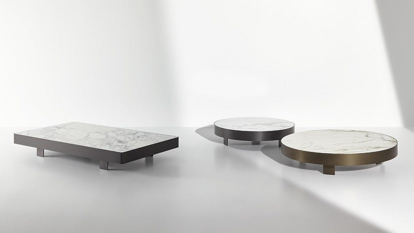 JAZZ Low rectangular ceramic coffee table