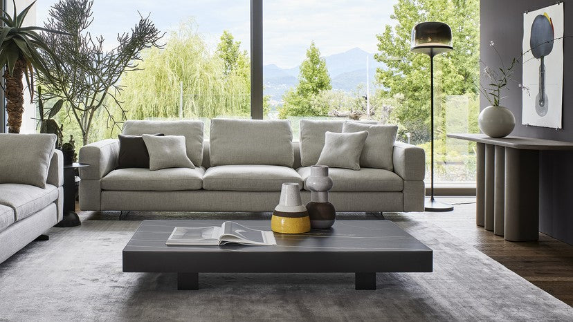 JAZZ Low rectangular ceramic coffee table