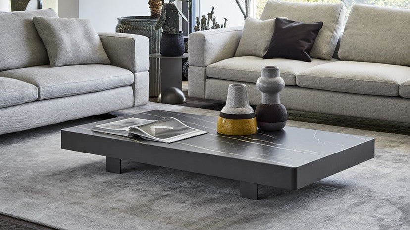 JAZZ Low rectangular ceramic coffee table