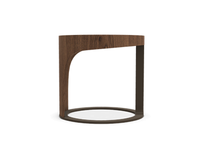 LING Oval wooden coffee table