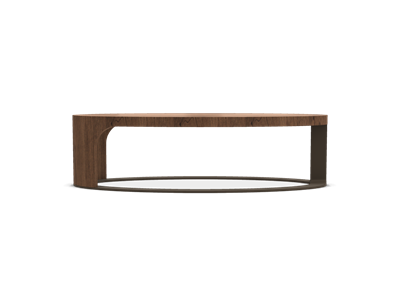 LING Oval wooden coffee table