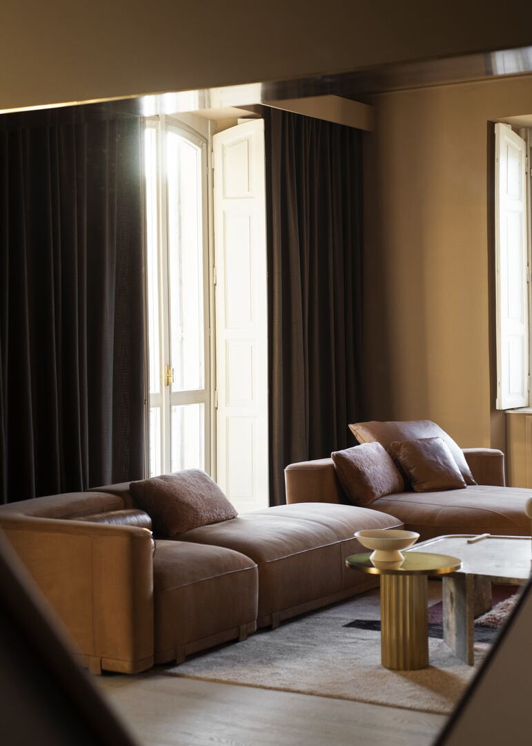 JULIETTE Modular leather sofa