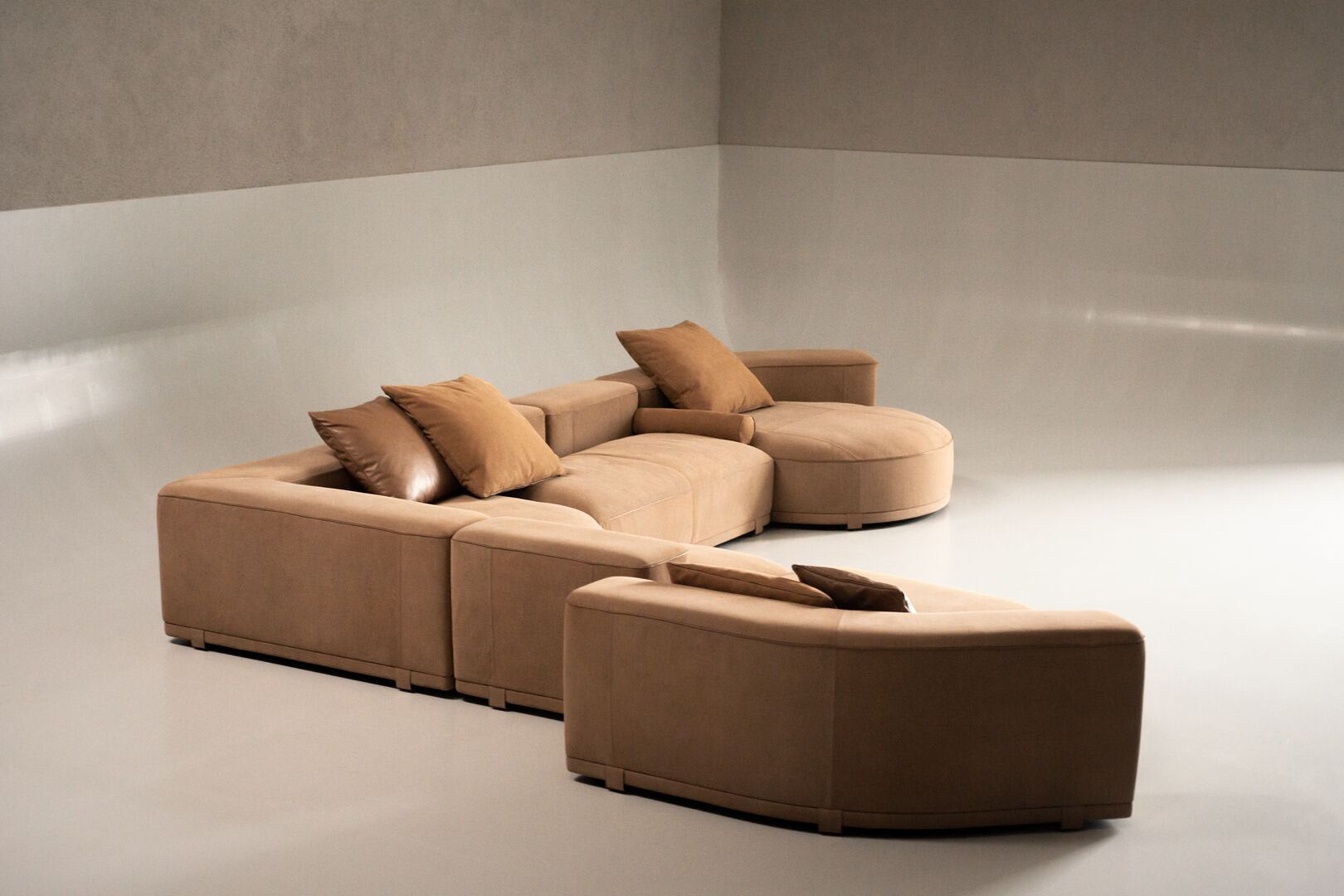 JULIETTE Modular leather sofa