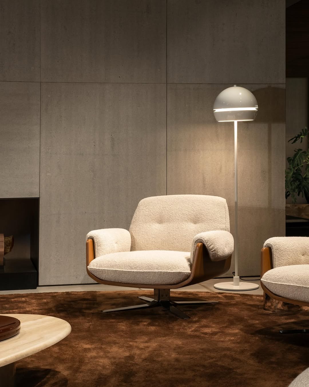 Laurel Swivel Lounge Armchair And Ottoman