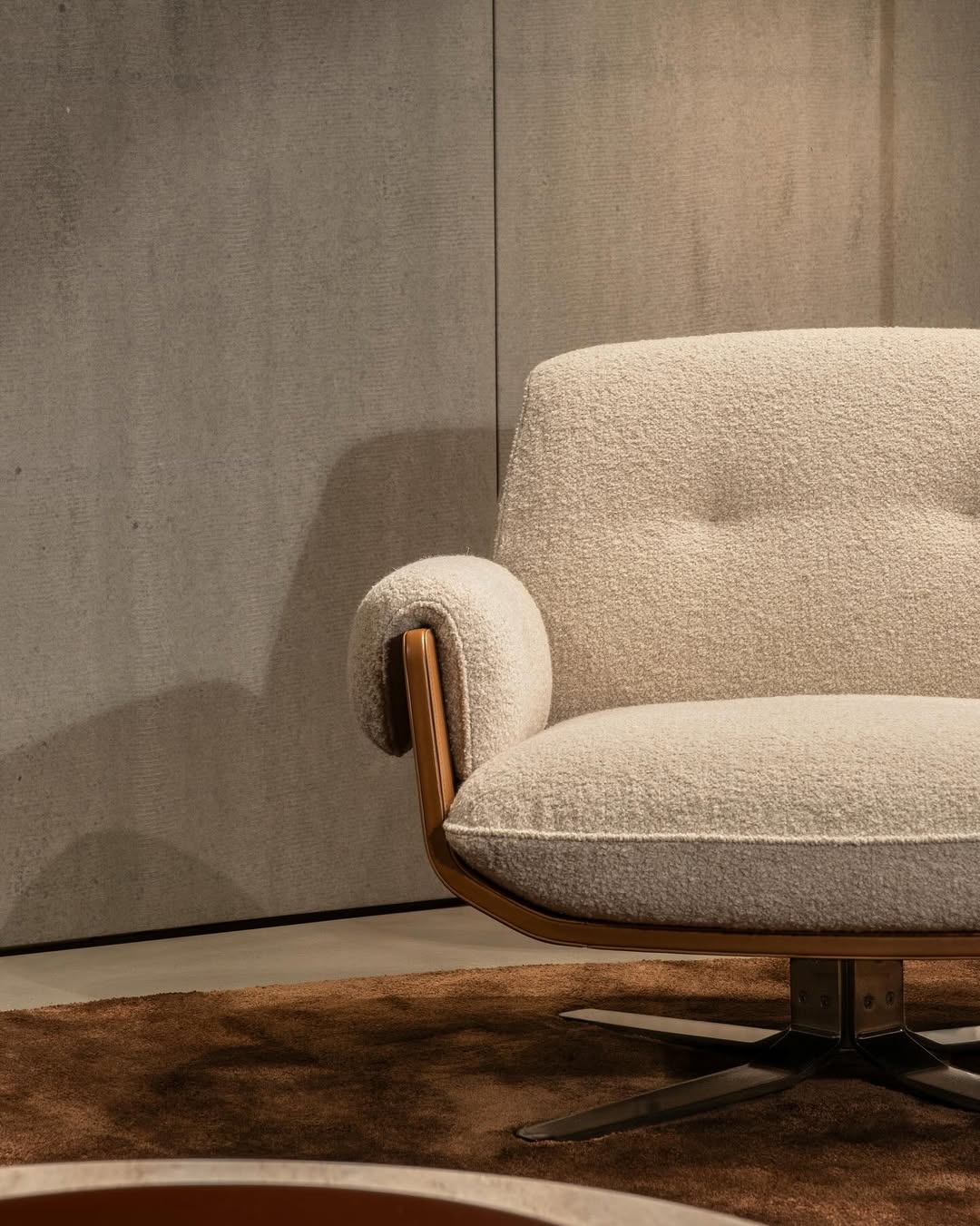 Laurel Swivel Lounge Armchair And Ottoman