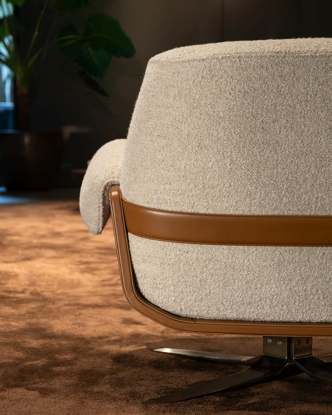 Laurel Swivel Lounge Armchair And Ottoman