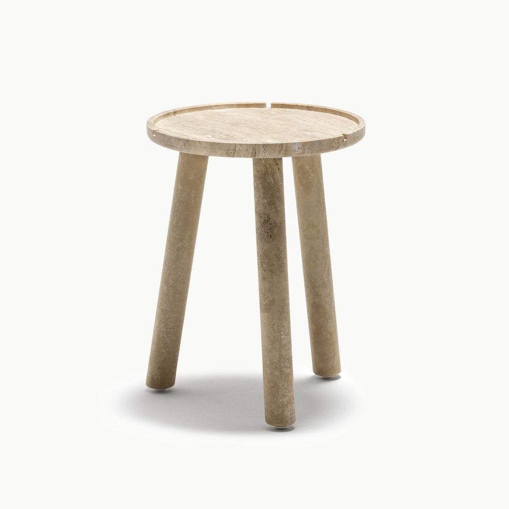 Bloom Stone Round Tall Side Table