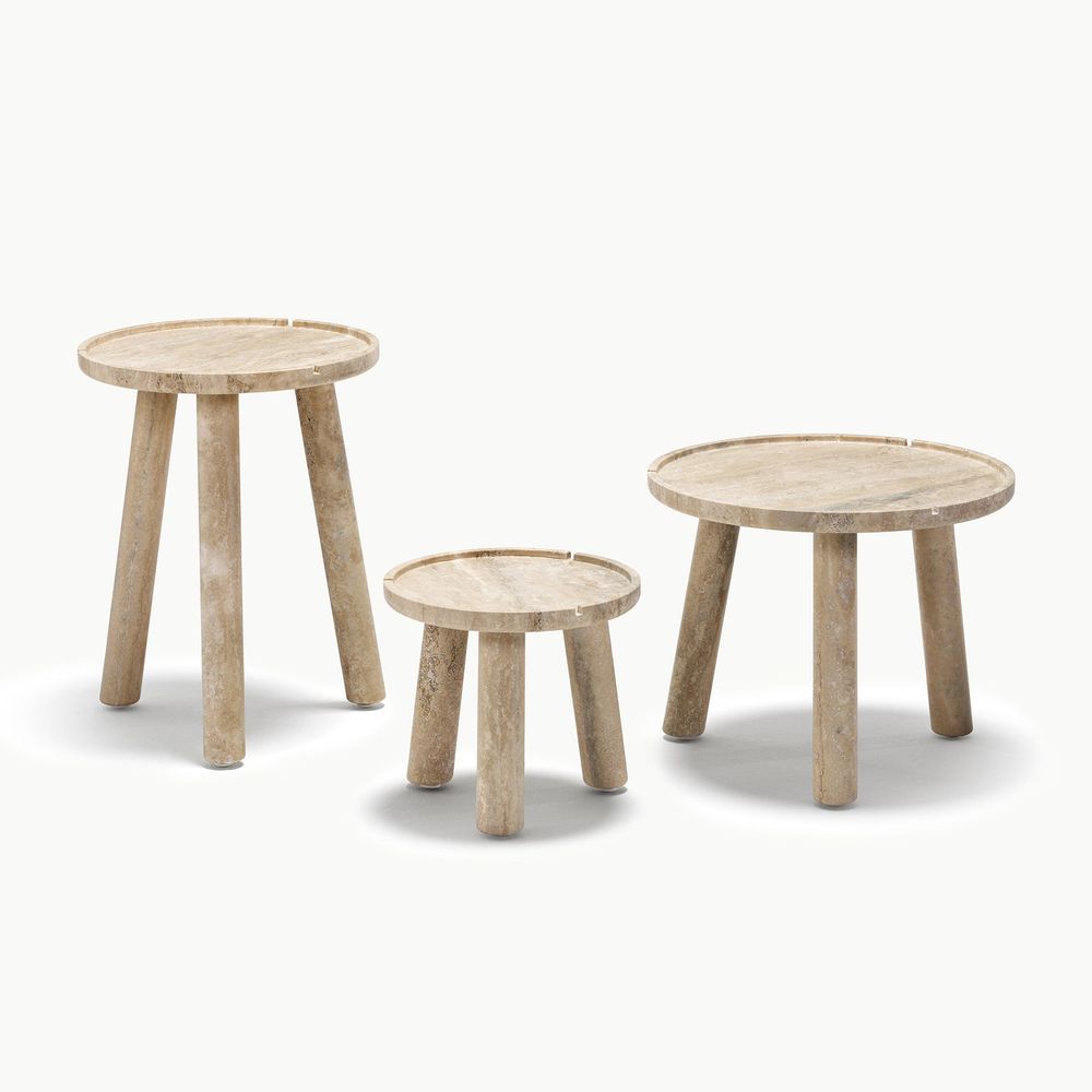 Bloom Stone Round Tall Side Table
