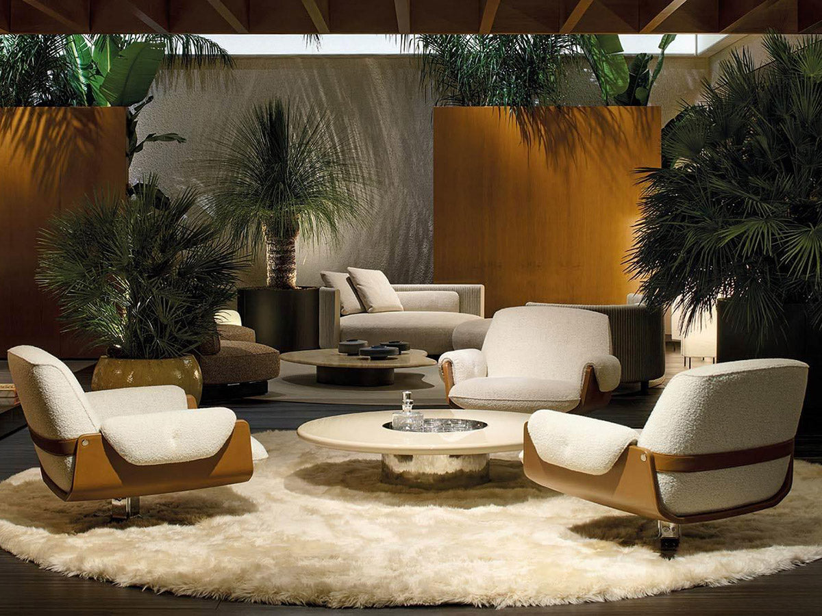 Laurel Swivel Lounge Armchair And Ottoman