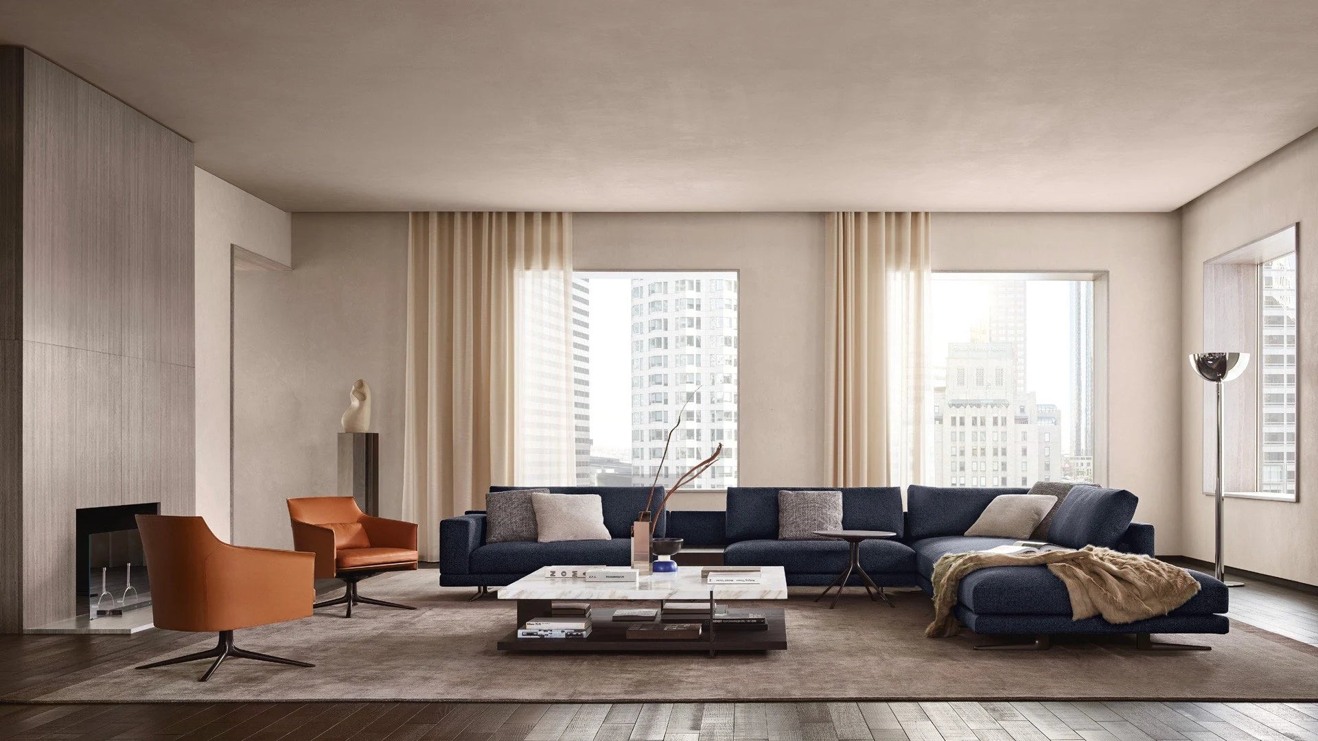 MONDRIAN Corner fabric sofa