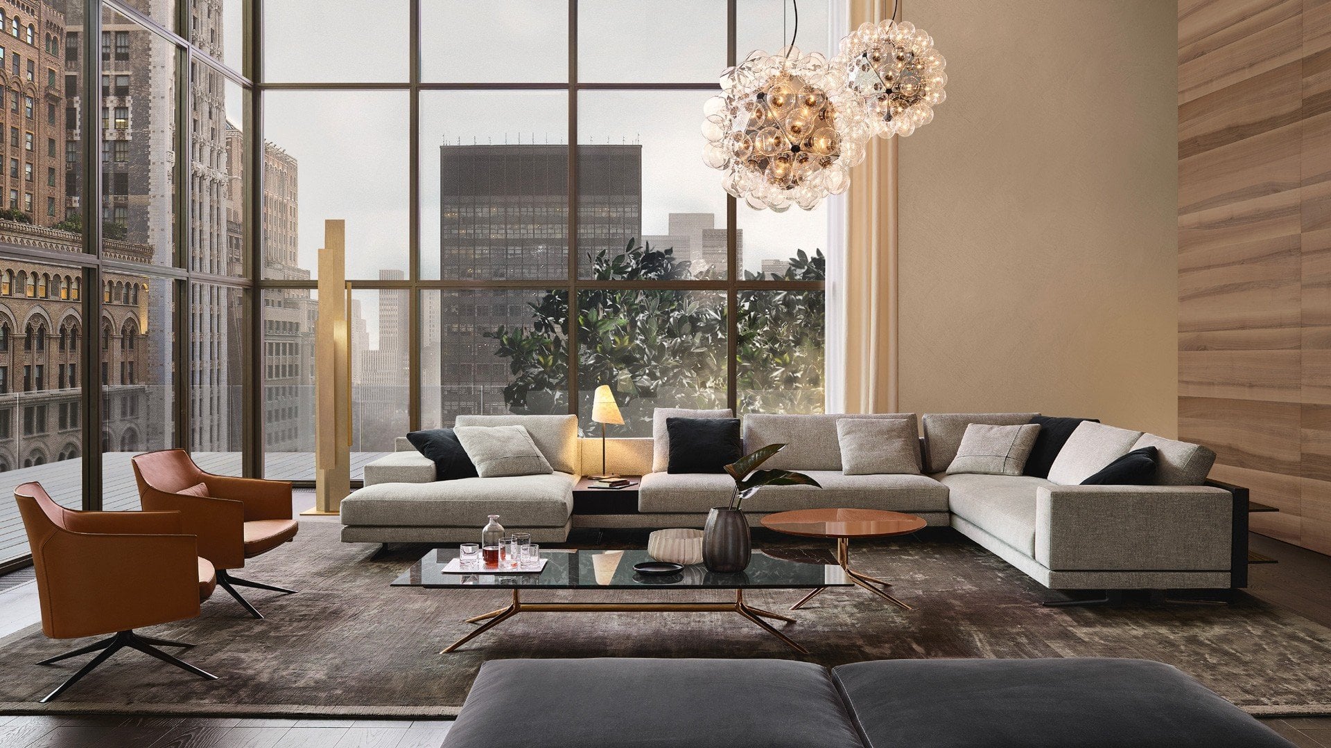 MONDRIAN Corner fabric sofa