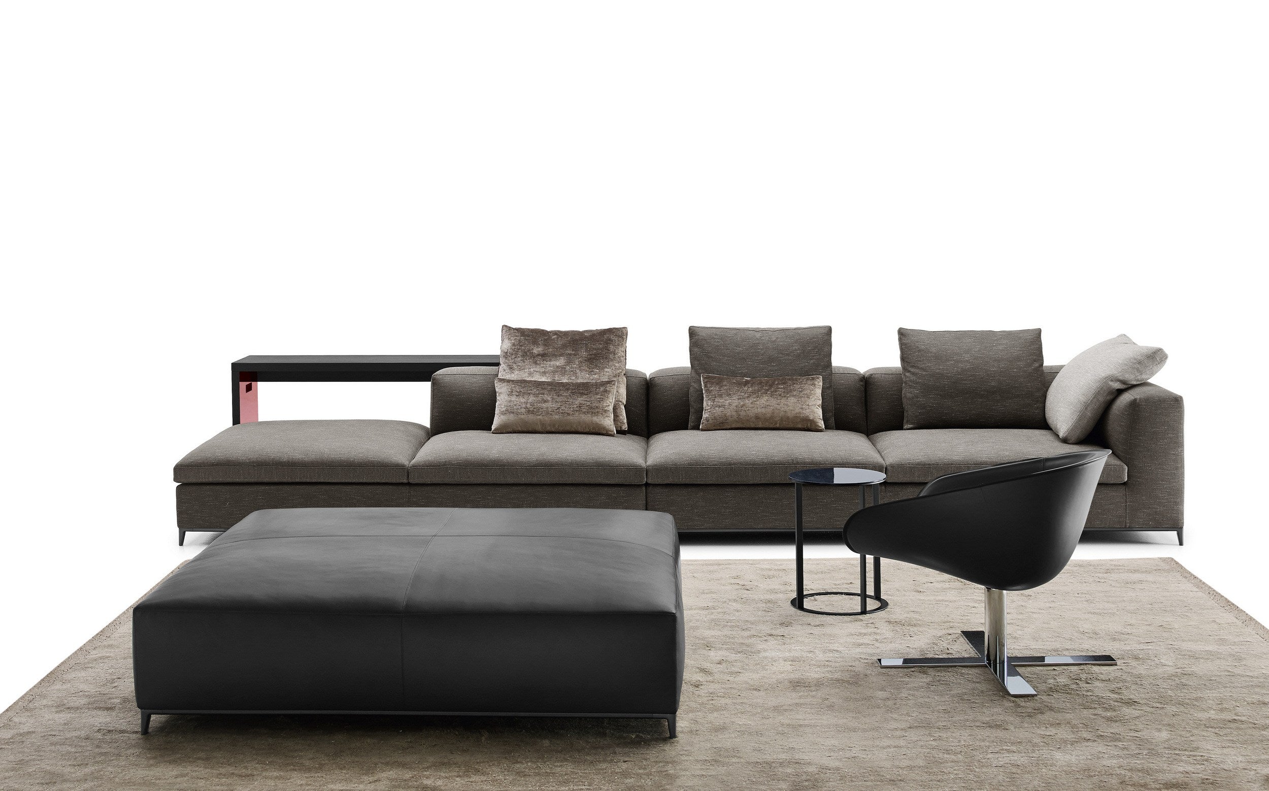Michel Club Corner fabric sofa
