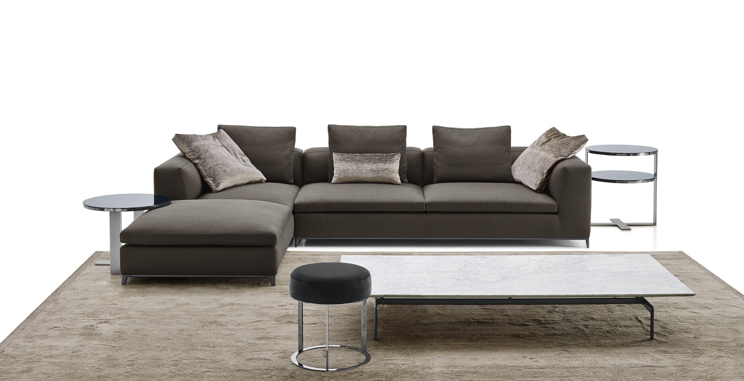 Michel Club Corner fabric sofa