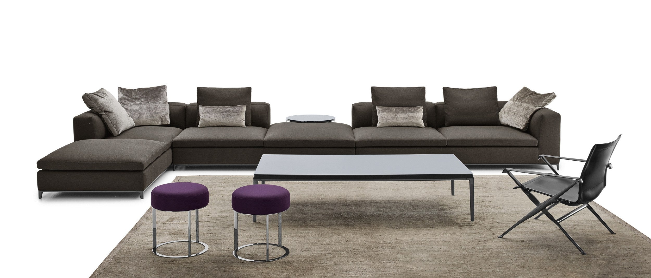 Michel Club Corner fabric sofa