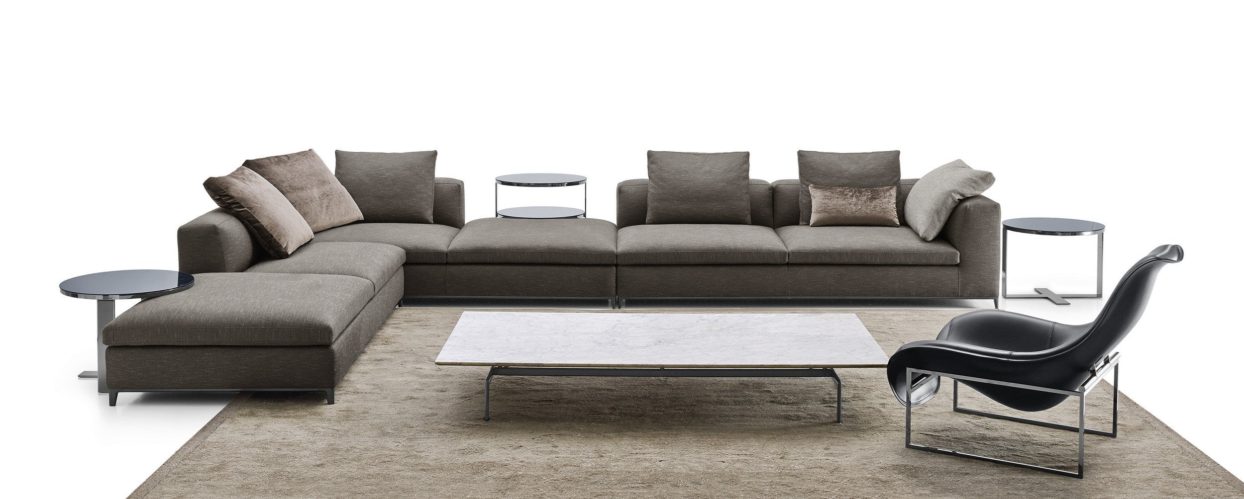 Michel Club Corner fabric sofa