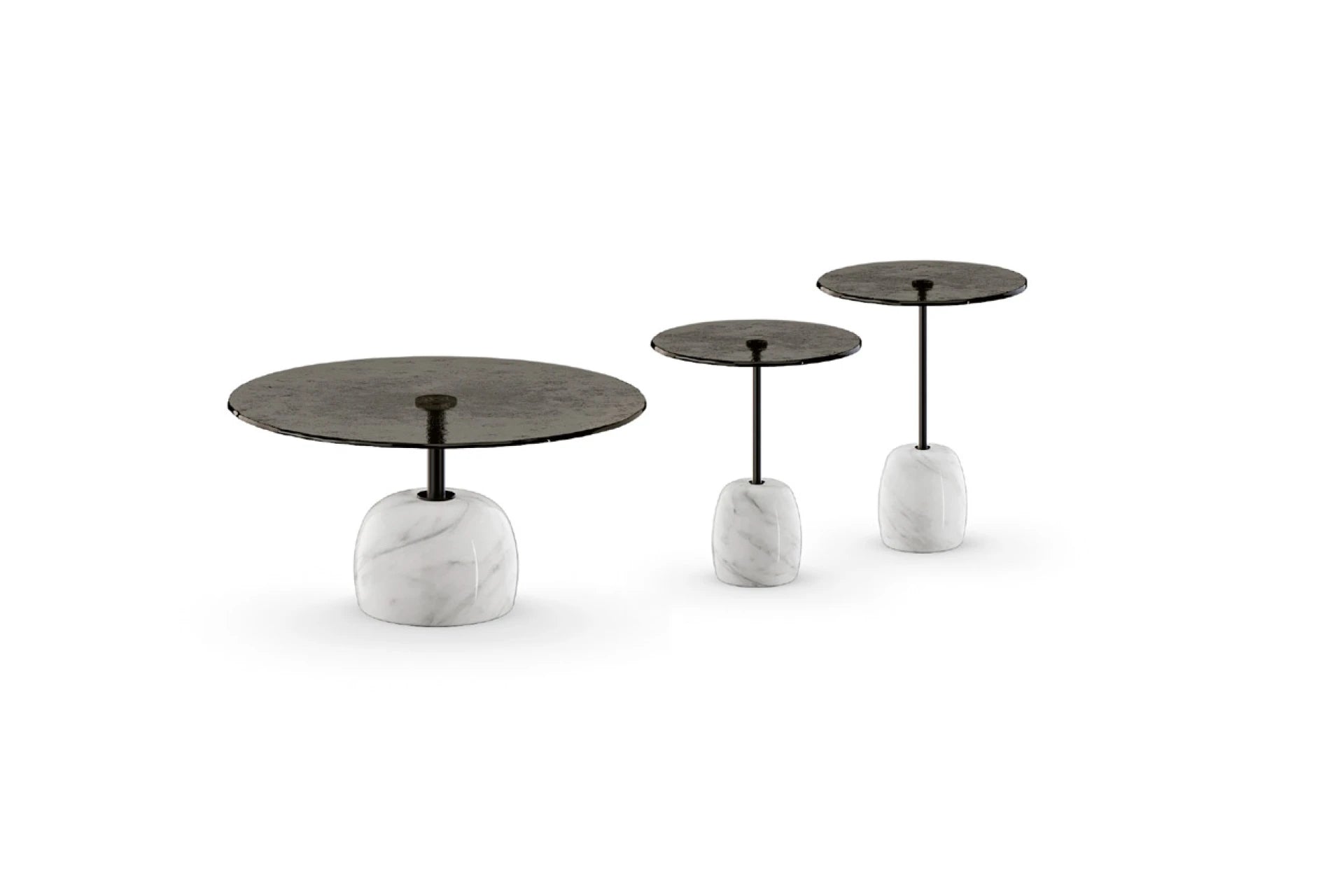SIR Round glass coffee table