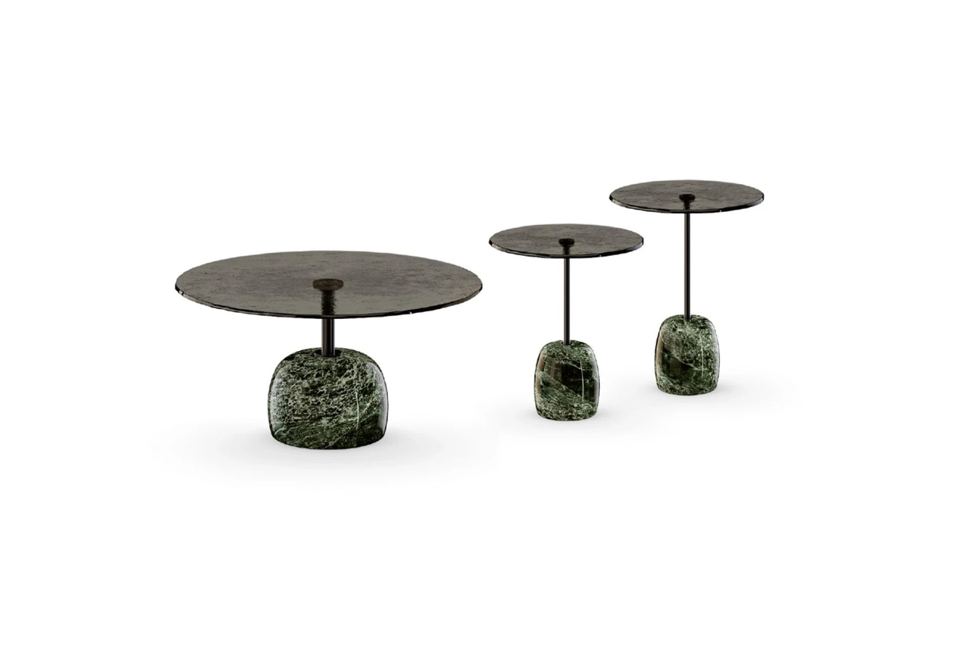 SIR Round glass coffee table