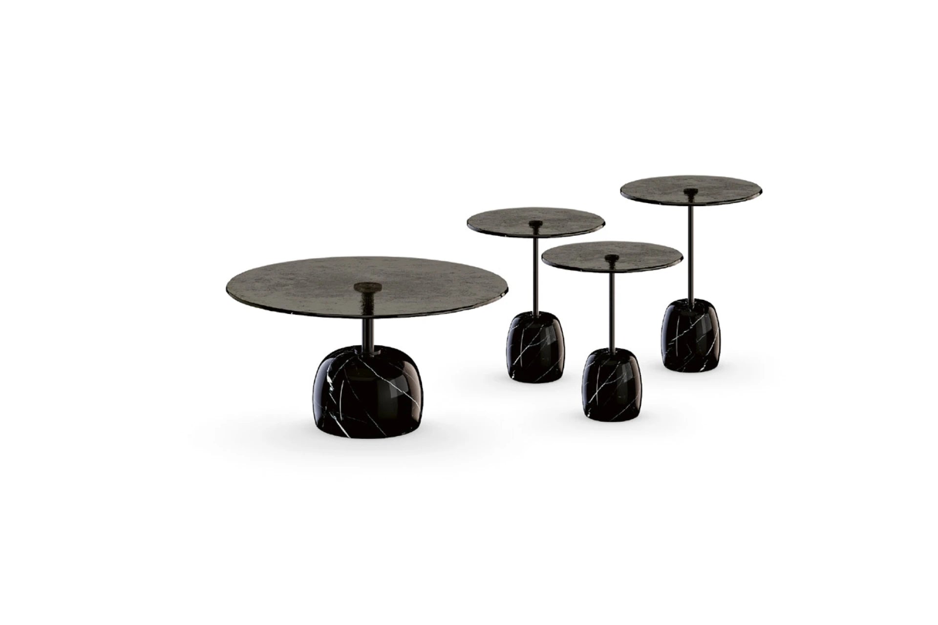 SIR Round glass coffee table