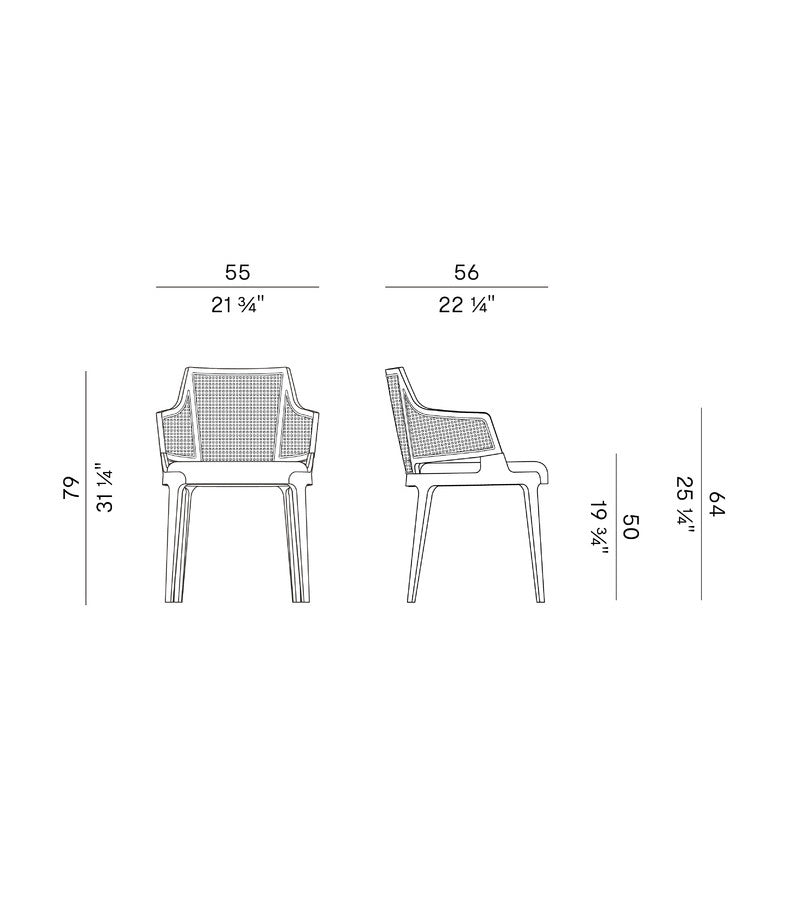 Velis Cane Dining Chair
