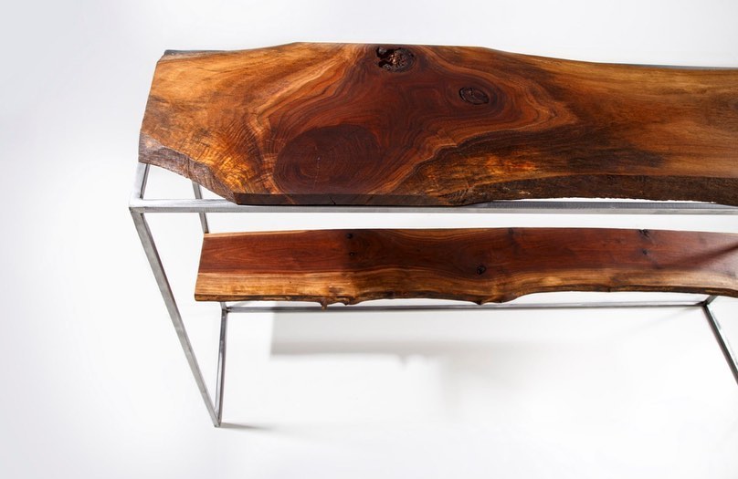 Russel Two-Rack Live Edge Console