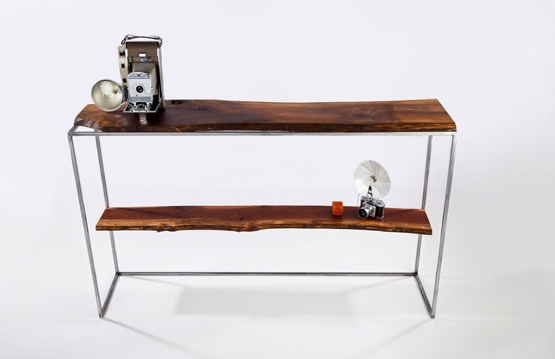 Russel Two-Rack Live Edge Console