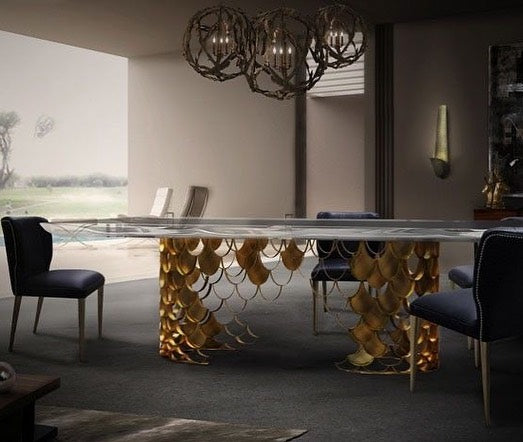 Scallop Epoxy Resin Dining Table