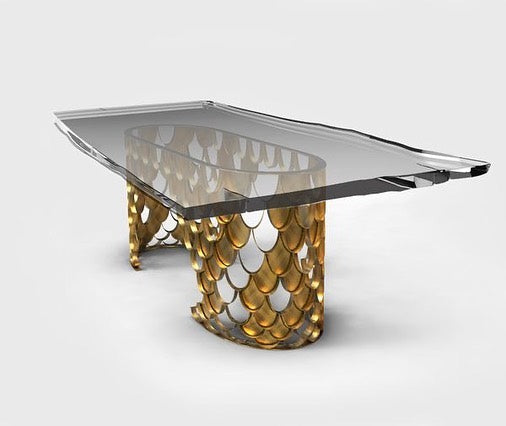Scallop Epoxy Resin Dining Table
