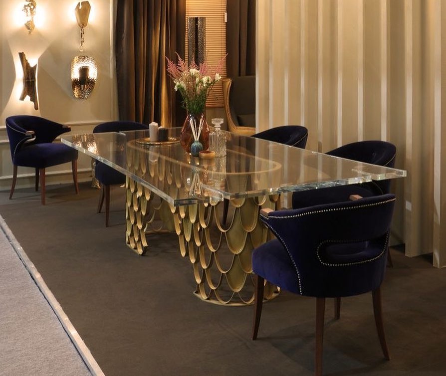 Scallop Epoxy Resin Dining Table
