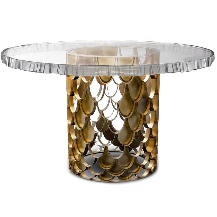KOI Scallop Epoxy Resin Dining Table