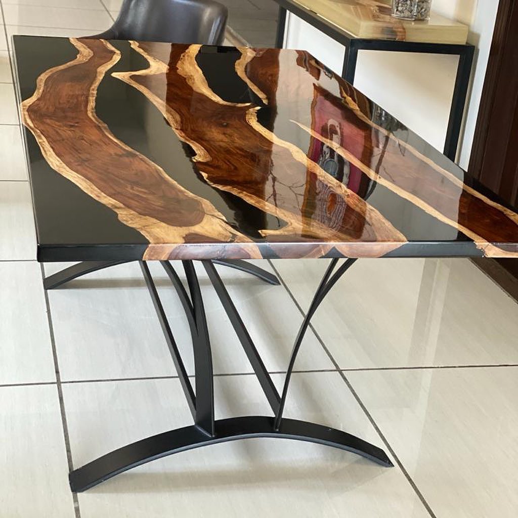 Arch Epoxy Resin Dining Table