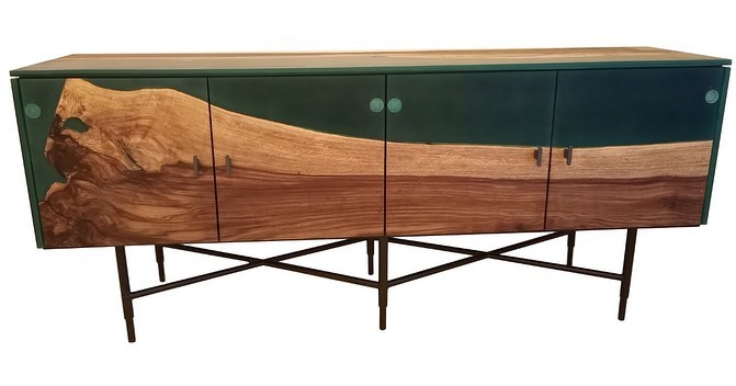 Sacramento Resin Live Edge Console