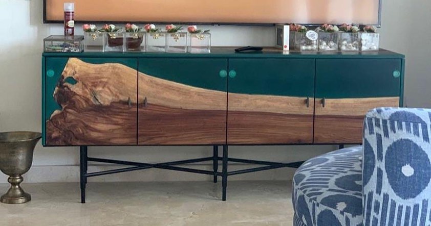 Sacramento Resin Live Edge Console