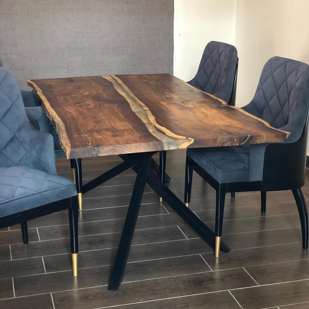 Quad Geo live edge Dining table