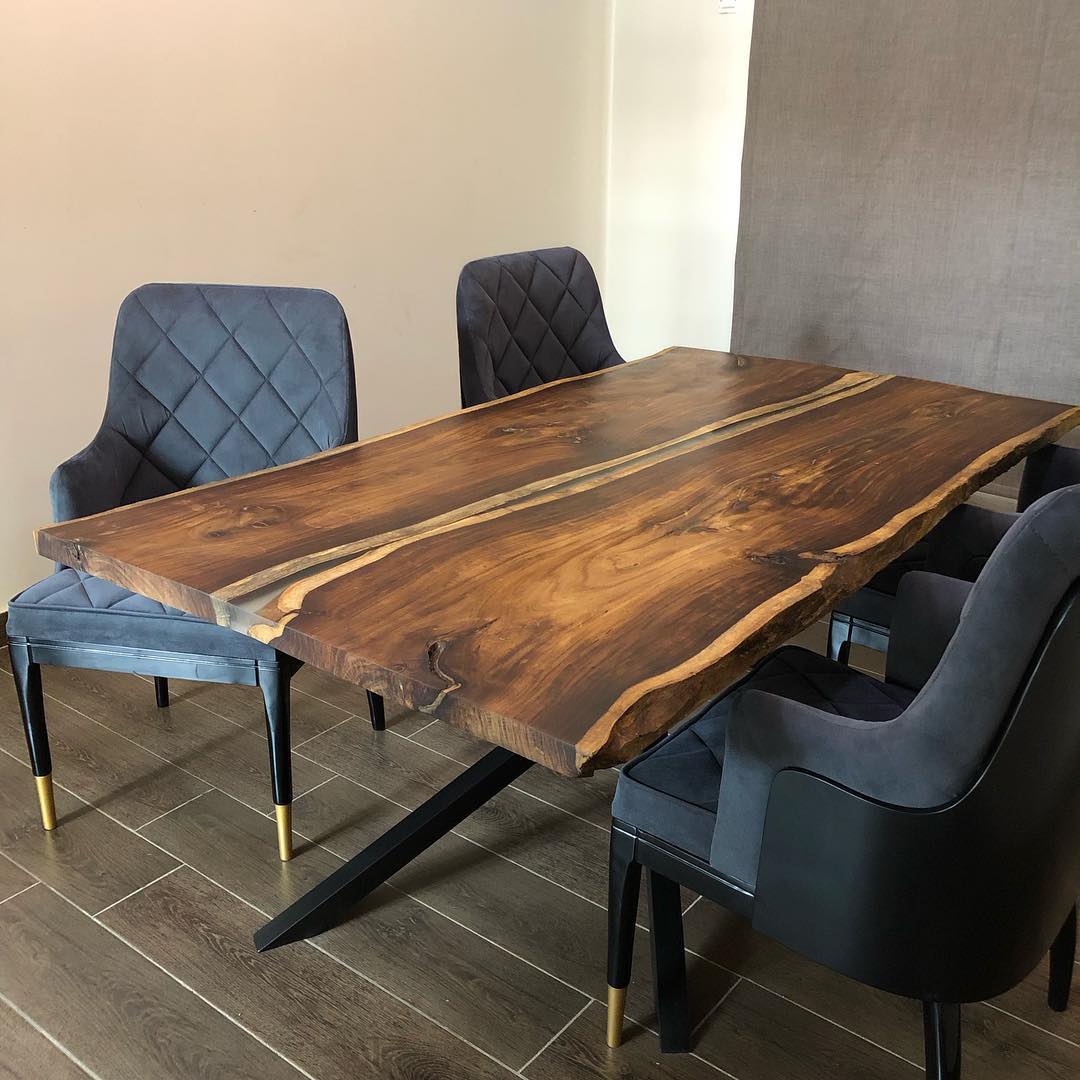 Quad Geo live edge Dining table