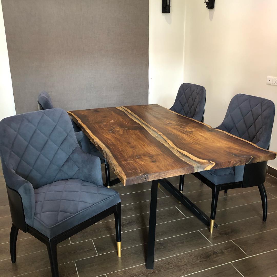 Quad Geo live edge Dining table
