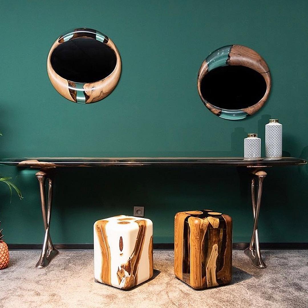 OSSO Resin Console & Mirror
