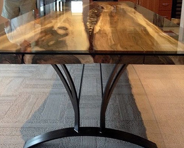 Live edge Rocky River Dining Table