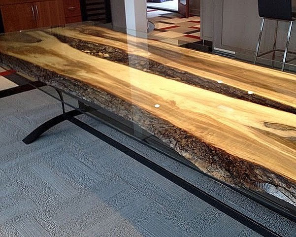 Live edge Rocky River Dining Table