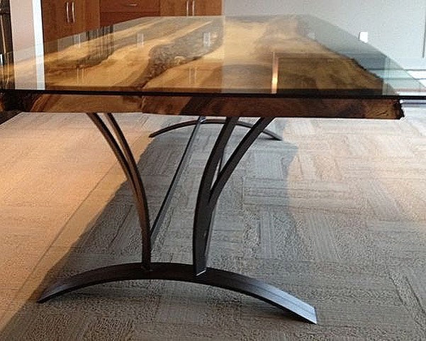Live edge Rocky River Dining Table
