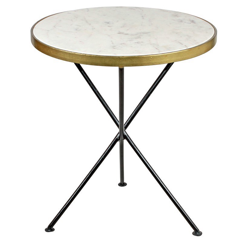 Rauma marble & Brass Side Table