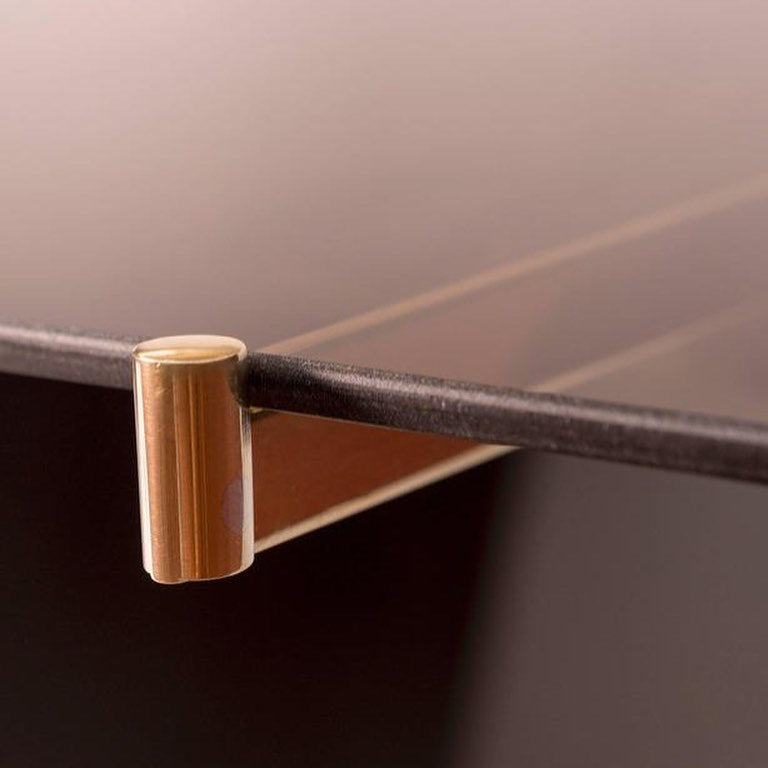 Brass Elements Live edge glass Dining Table