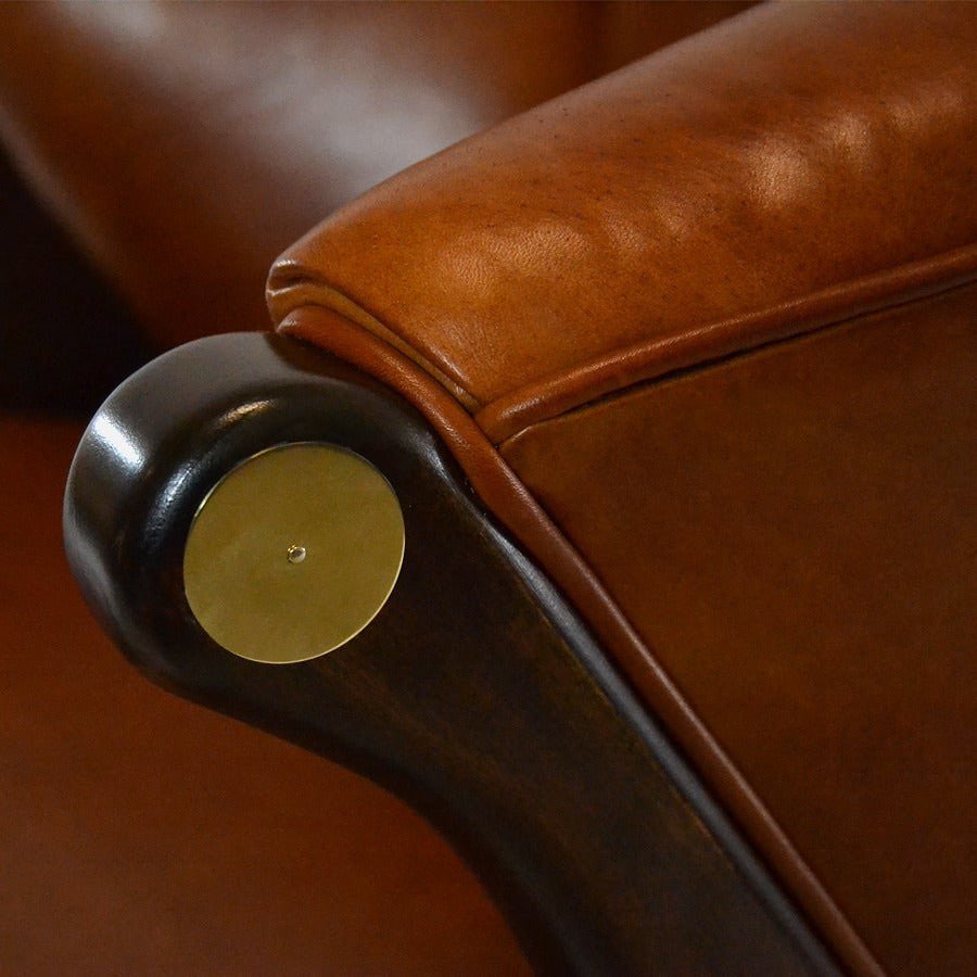 Karpen leather lounge chair